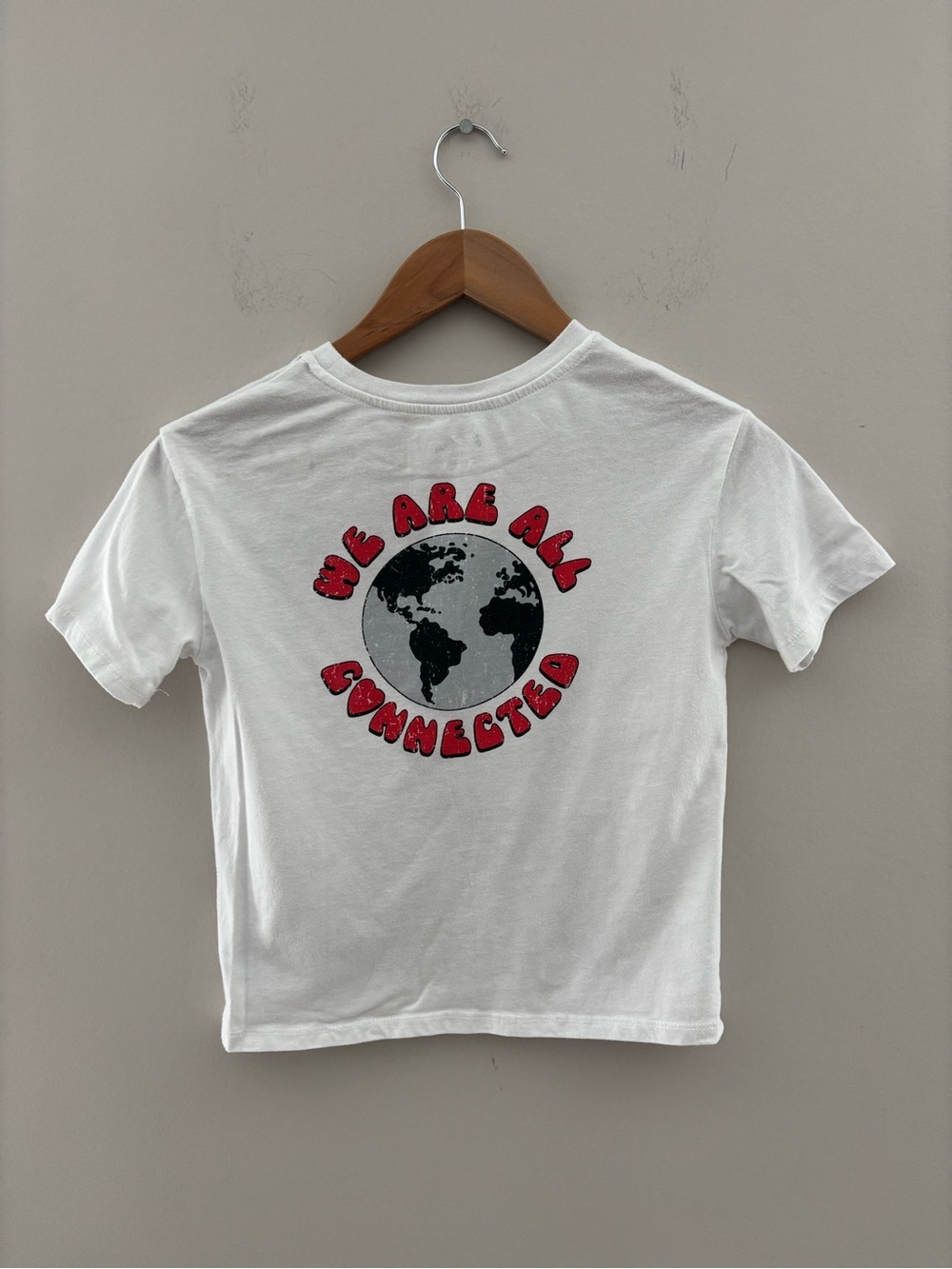 Art Class We Are All Connected Graphic Tee Girls Medium White Short Sleeve Shirt